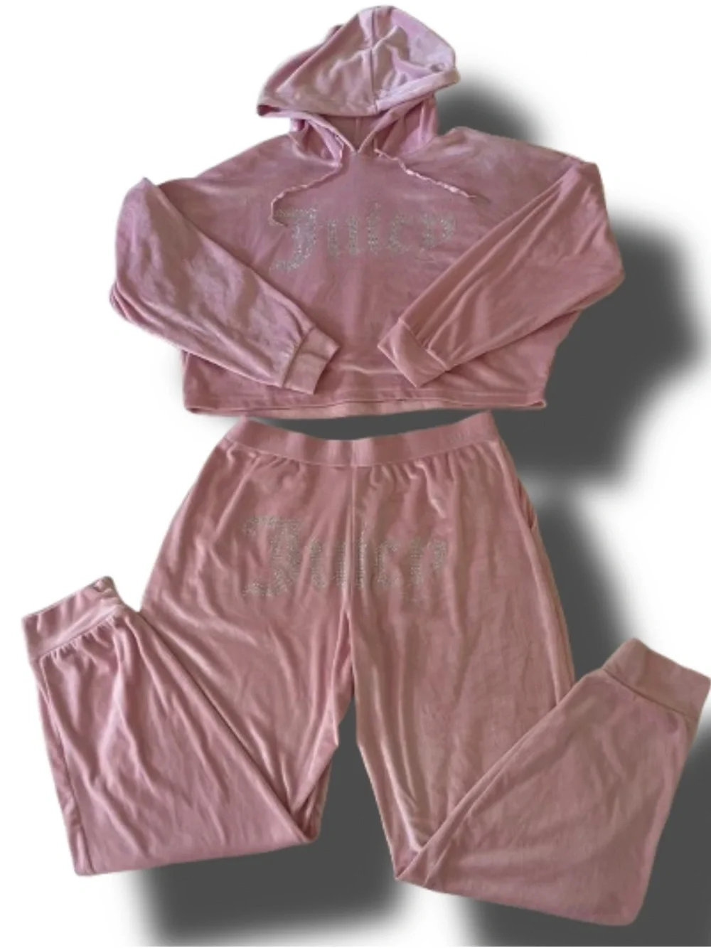 Juicy Couture Pink Velour Logo Lounge Set